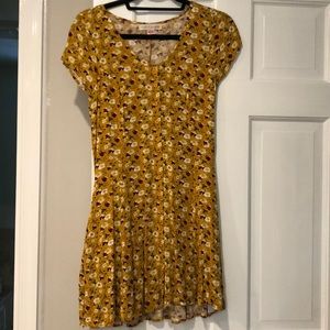 Golden floral dress